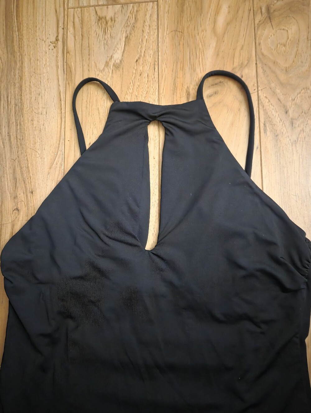 Becca by Rebecca Virtue Black One Piece with Cut Out Keyhole Womens Size L - Picture 5 of 11